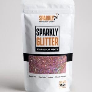 Rose Gold Paint Glitter Rainbow Effect